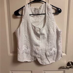 A&F linen blend vest